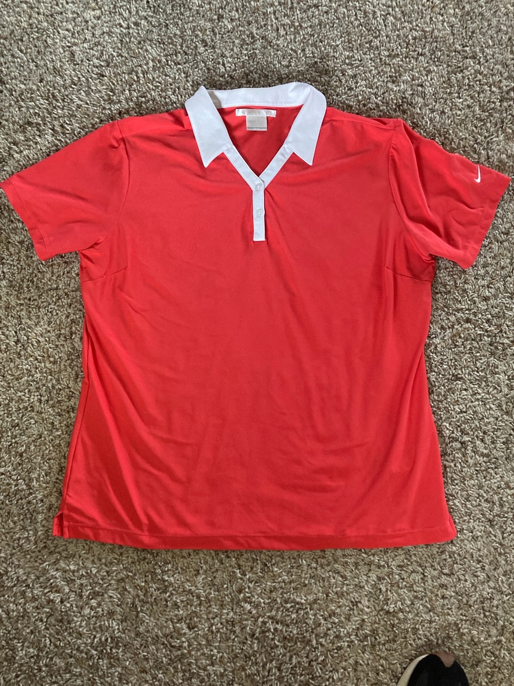 Women’s Nike Salmon Golf Polo with White Trim